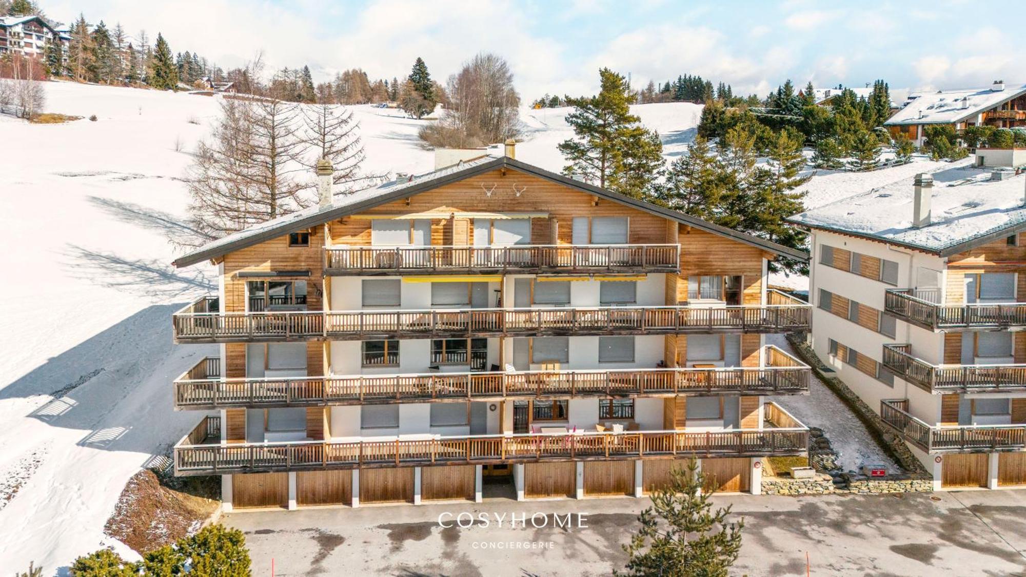 Au Bon Coeur L Golf 5Min L Vue L 4 Pers Apartment Crans-Montana Ngoại thất bức ảnh